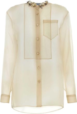 Prada Sand Silk Shirt