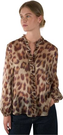 Luisa Cerano Dames, Blouses & Shirts, Veelkleurig, Maat: M Zijde