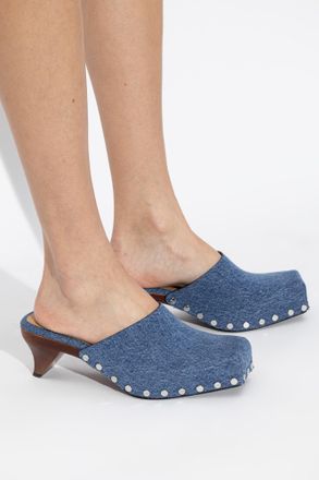 Ganni Heeled Mules, Womens, Blue