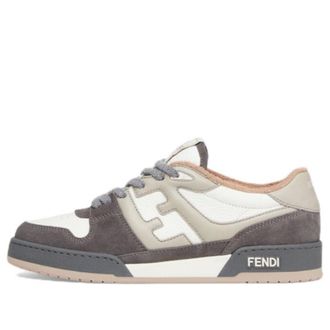 Fendi Match Low Top Suede Grey White 7E1493AI1NF1IJF