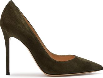 Gianvito Rossi Gianvito 105 Suede Pumps - Khaki