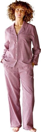 Christy Gingham Ruffle Yarn-Dyed Pajamas in Red at Nordstrom, Size X-Large