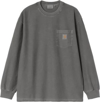 Carhartt Work in Progress L/S Loose Pocket T-Shirt - Heren - Longsleeves - Zwart - XS - Katoen - Tops