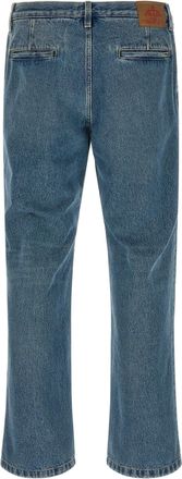 Prada Straight-Leg Stonewashed Denim Jeans - Blue
