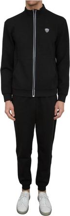 Emporio Armani Zwart Trainingspak voor Mannen - Heren - Trainingspakken - Zwart - S - Polyester - Fitness