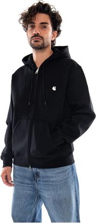 Carhartt Work in Progress Hooded Mack Sweat Jacket - Heren - Sweatshirts & Hoodies - Zwart - Maat: 2XL Katoen