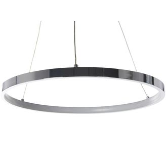 Beliani L&aacute;mpara De Techo Led De Metal Plateado Aluminio Anillo &Oslash; 40 Cm Glamour Moderno