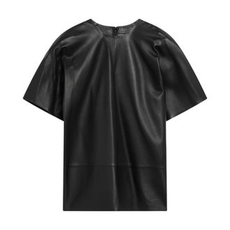 Toteme Cocoon Top - Dames - Blouses & Shirts - Zwart - Maat: XS Leer