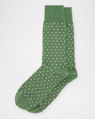 Paul Smith Mens Jeremy Polka Dot Crew Socks