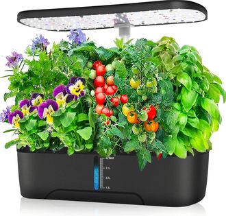 No Brand Sistema Hidrop&oacute;nico De 12 C&aacute;psulas - Jard&iacute;n De Hierbas De Interior - Con Luz De Cultivo Y Temporizador Autom&aacute;tico - Altura Ajustable - Jardiner&iacute;a De I