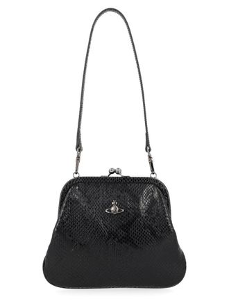 Vivienne Westwood Womens Bag Viviennes Clutch Black Calf Leather Shoulder