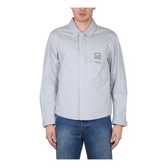 C.P. Company Light Jackets, male, Gray, Size: M Overshirt