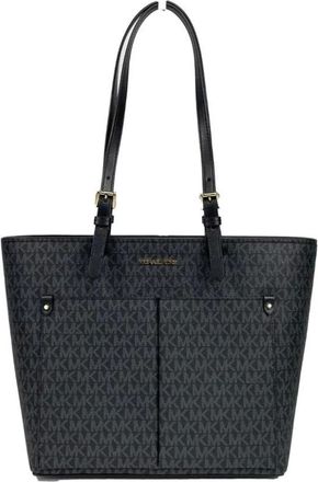 Michael Kors Tassen, Dames, Zwart, ONE Size, Dubbele Zak Tote Tas met Rits