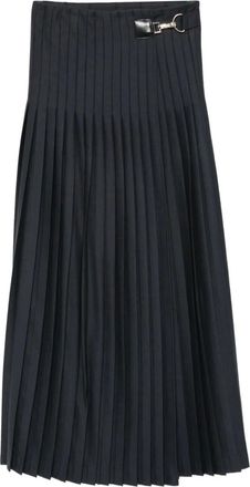 Semicouture Aguenda midi-plooirok - Blauw