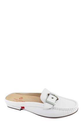 Marc Joseph New York Barbara St Leather Buckle Mule in White Napa at Nordstrom, Size 9.5