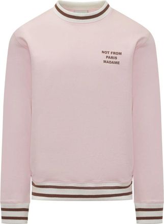 Dr&ocirc;le de Monsieur Le Sweatshirt Slogan - Heren - Sweatshirts - Roze - XS - Katoen - Hoodies & sweatvesten