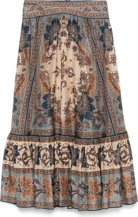 Zimmermann Ascension Printed Silk Skirt