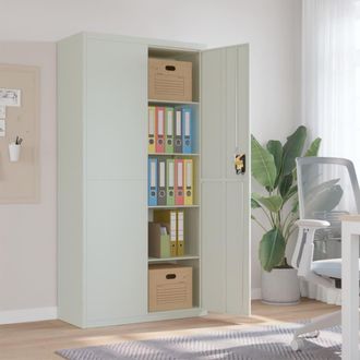 vidaXL Vidaxl - Armario Archivador De Acero Gris Claro 90x40x180 Cm