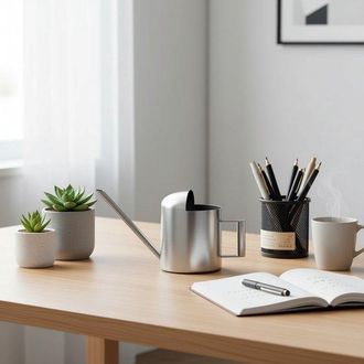 OEM Mini Regadera De Acero Inoxidable De Estilo Moderno, Tama&ntilde;o Ideal Para Plantas De Mesa, 300 Ml