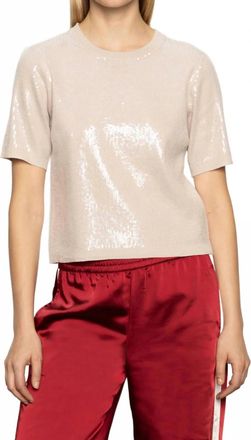 Sanctuary Sparkle Sequin Sweater In Mother Of Pearl