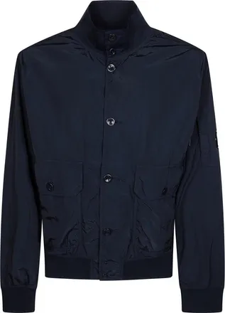 C.P. Company Bomber Tasca Frontale - Heren - Zomerjassen - Blauw - S - Nylon - Jassen