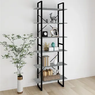 vidaXL Vidaxl - Estanter&iacute;a Alta Madera Contrachapada Gris Sonoma 80x30x210 Cm