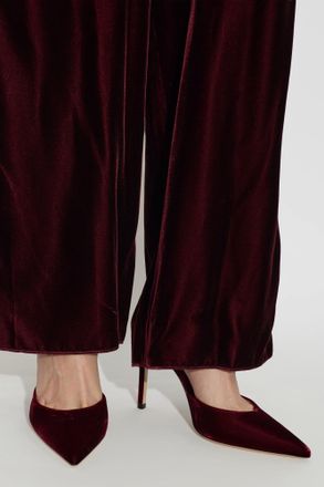Gianvito Rossi Velvet Heeled Shoes Velsyra, Womens, Burgundy