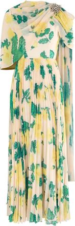 Huishan Zhang Huishan Zhang Alara Floral-print Chiffon Maxi Dress - Yellow - 8 (UK8 / S)