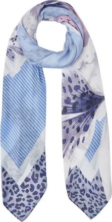 Liu Jo Printed Foulard - Dames - Sjaals - Blauw - ONE Size - Accessoires
