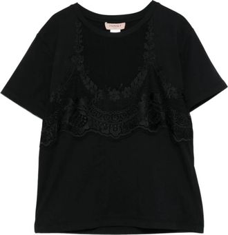 Twinset T-shirts en polos - Dames - T-shirts - Zwart - S - Tops