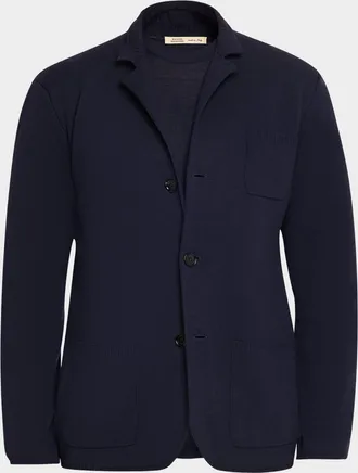 Maurizio Baldassari Men & apos;s Cashmere Knit Patch-Pocket Blazer