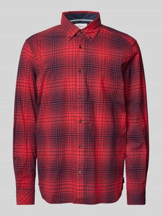 s.Oliver Red Label Regular Fit Freizeithemd aus Baumwollstretch mit Button-Down-Kragen in Rot, Gr&ouml;&szlig;e M