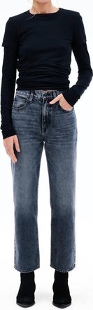 Slvrlake Denim London Crop High Rise Straight Jeans In Many Moons