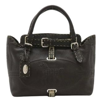 Fendi Pre-owned Handbags, female, Brown, Size: ONE SIZE Pre-owned Selleria Handbag