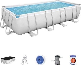 Bestway Piscina Rectangular De Acero Con Filtro 2e 488x244 H 122 Bestway Bw56670
