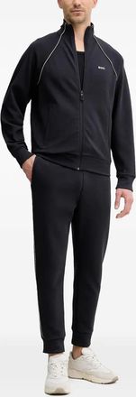 BOSS Tuta sportiva con logo ricamato - Blu