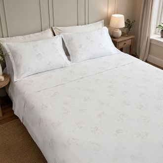 Dmora Funda N&oacute;rdica Matrimonial Sadamapa, Con Funda Almohada, De Sat&eacute;n, Lavable En Lavadora, 300x250 Cm Gris