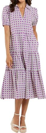 Jude Connally Portia Dress In Rattan Amethyst