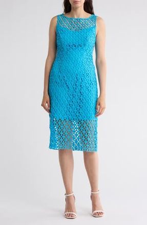 Trina Turk Eleanor Sleeveless Cutout Shift Dress in Blue Grotto at Nordstrom Rack, Size 12