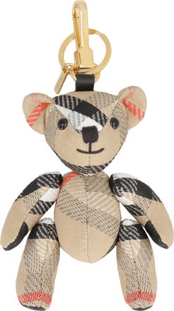 Burberry Womens Thomas Teddy Key Ring Beige Polyester Keyrings & Keychains