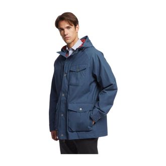Brooks Brothers Jassen, Heren, Blauw, XL, Katoen, Gewatteerde Barn Jas