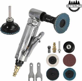 OEM Meuleuse DAngle Pneumatique - 90 Degres - 20000 Tr/min - 6 2 Bar - Mandrin 3 18 Mm Et 6 35 Mm - Pour Polissage Ebavurage Poncage - 1 Unite