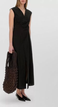 Alysi cotton poplin midi dress