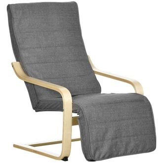 HOMCOM Sill&oacute;n de sal&oacute;n 66.5x94x100 cm gris