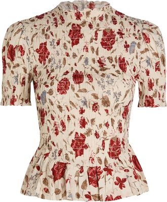Reformation Aggie floral blouse - Neutrals