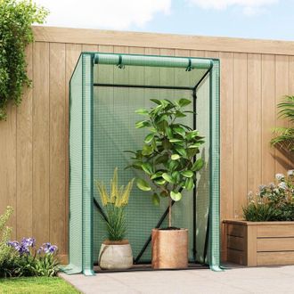 Woltu Invernadero De Jard&iacute;n Con Cubierta 50x100x150/132 Cm, Verde - Woltu