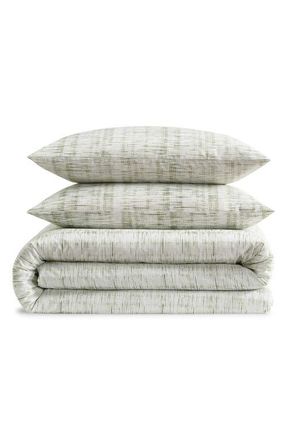 Calvin Klein Weave Texture Duvet Cover & Shams Set in Light Green at Nordstrom, Size Full/queen