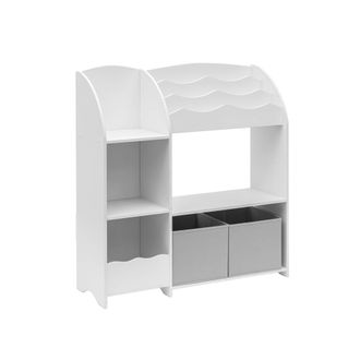 Mobili Rebecca Mobili Rebecca - Rebecca Mobili Organizador De Juguetes Mueble Habitaci&oacute;n Infantil Mdf Blanco Con 2 Cajas 5 Compartim