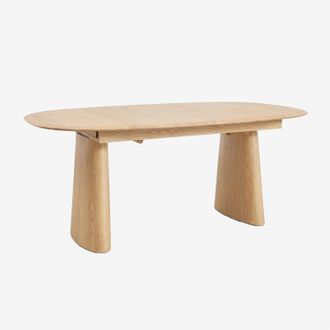 Sklum Mesa De Comedor Ovalada Extensible En Mdf Y Chapa De Fresno Nuveta Sklum