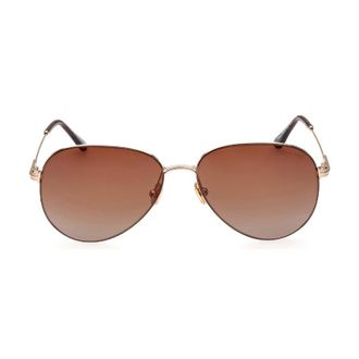 Tom Ford FT099332F Aviator Full Rim Sunglasses - Gold